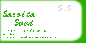 sarolta sved business card